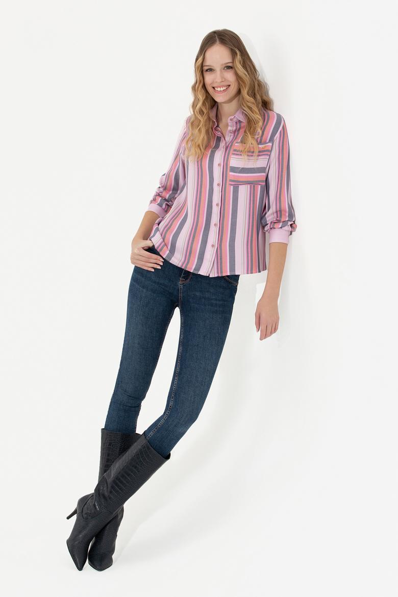 Kadın Manolya Uzun Kollu Gömlek - 50255035013