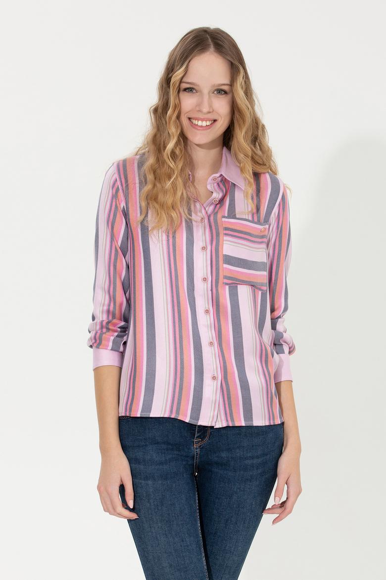 Kadın Manolya Uzun Kollu Gömlek - 50255035013