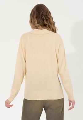 Kadın Krem Melanj Kazak - 50253704011