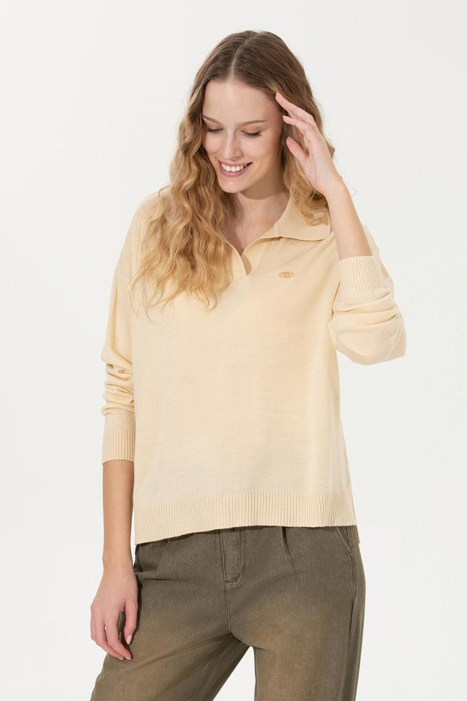 Kadın Krem Melanj Kazak