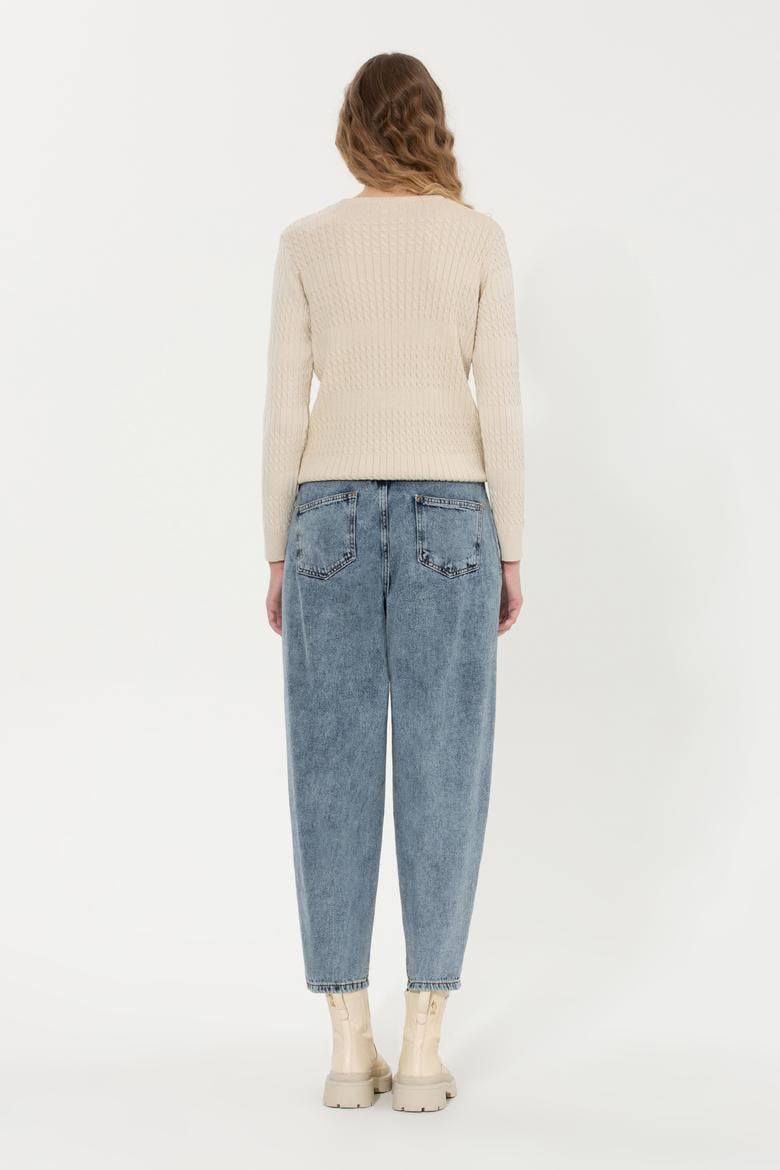 Kadın Mavi Jean Pantolon - 50254600012