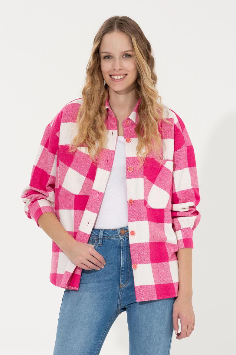 Kadın Nar Çiçeği Uzun Kollu Gömlek