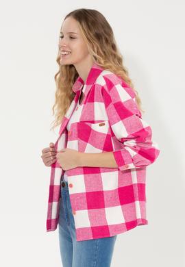 Kadın Nar Çiçeği Uzun Kollu Gömlek - 50256994013