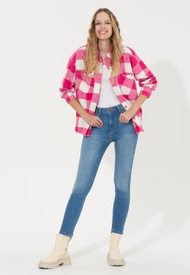 Kadın Nar Çiçeği Uzun Kollu Gömlek - 50256994013