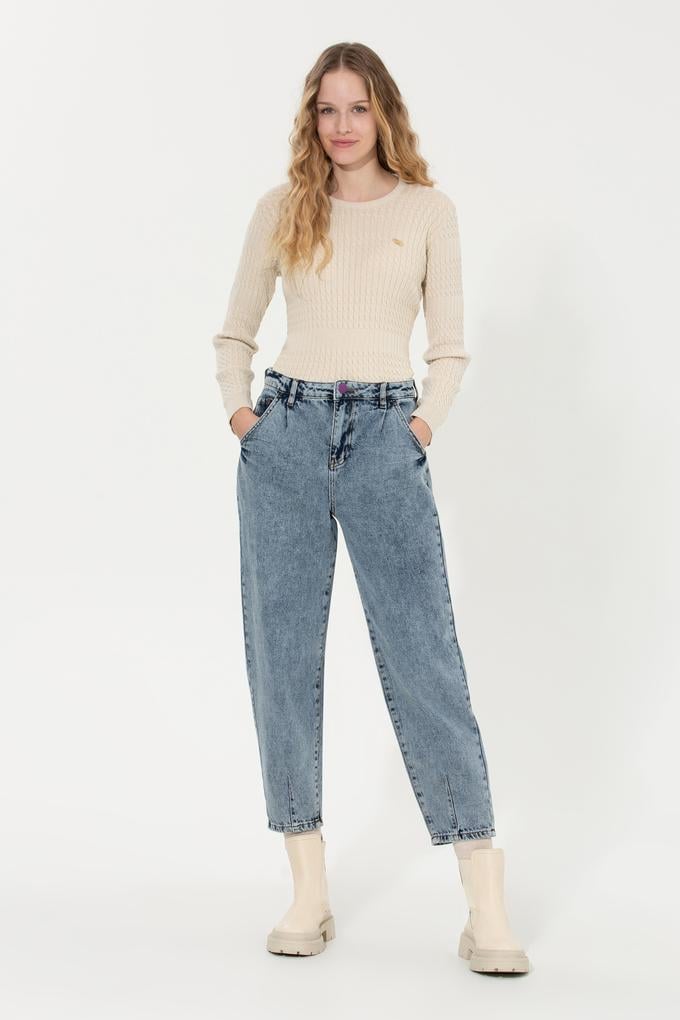 Kadın Mavi Jean Pantolon