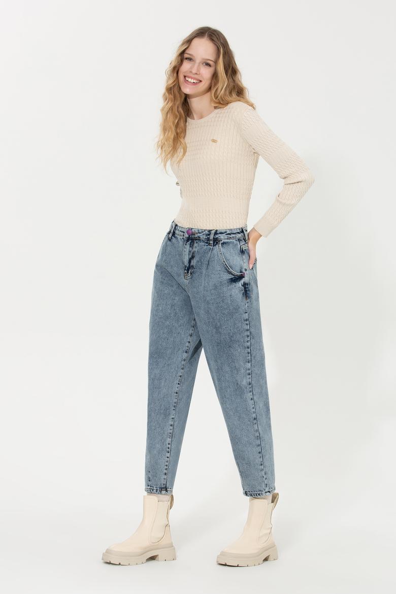 Kadın Mavi Jean Pantolon - 50254600012