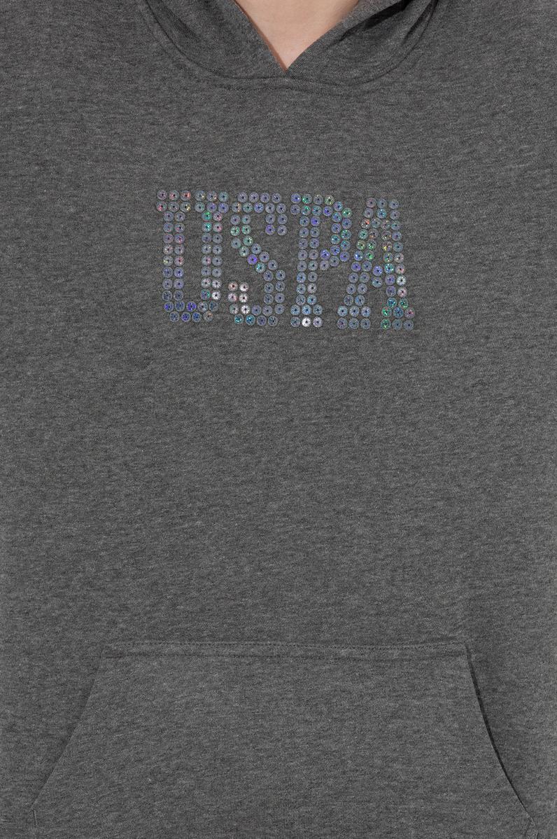 Kadın Antrasit Melanj Basic Sweatshirt