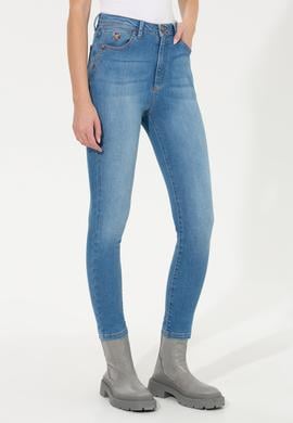 Kadın Mavi Jean Pantolon - 50256747006