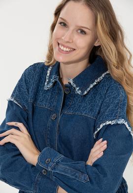 Kadın Koyu Mavi Jean Elbise - 50256744011