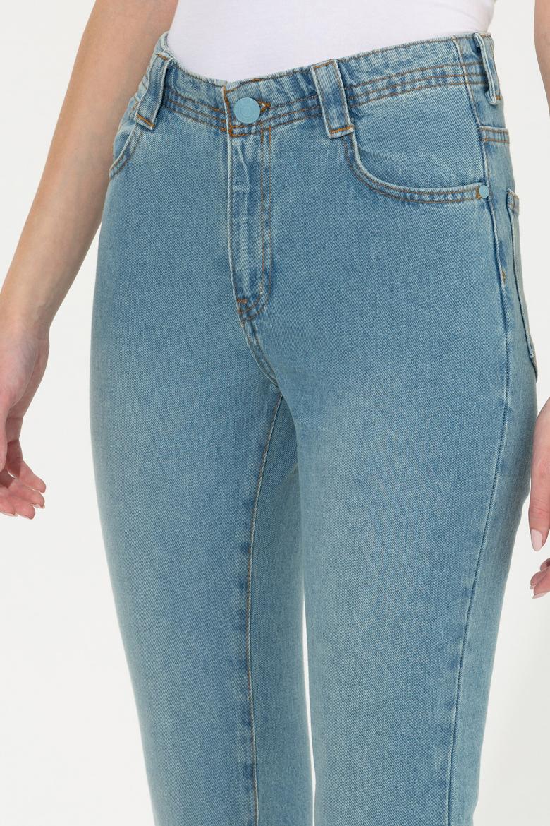 Kadın Yeşil Jean Pantolon - 50257882002