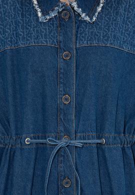 Kadın Koyu Mavi Jean Elbise - 50256744011