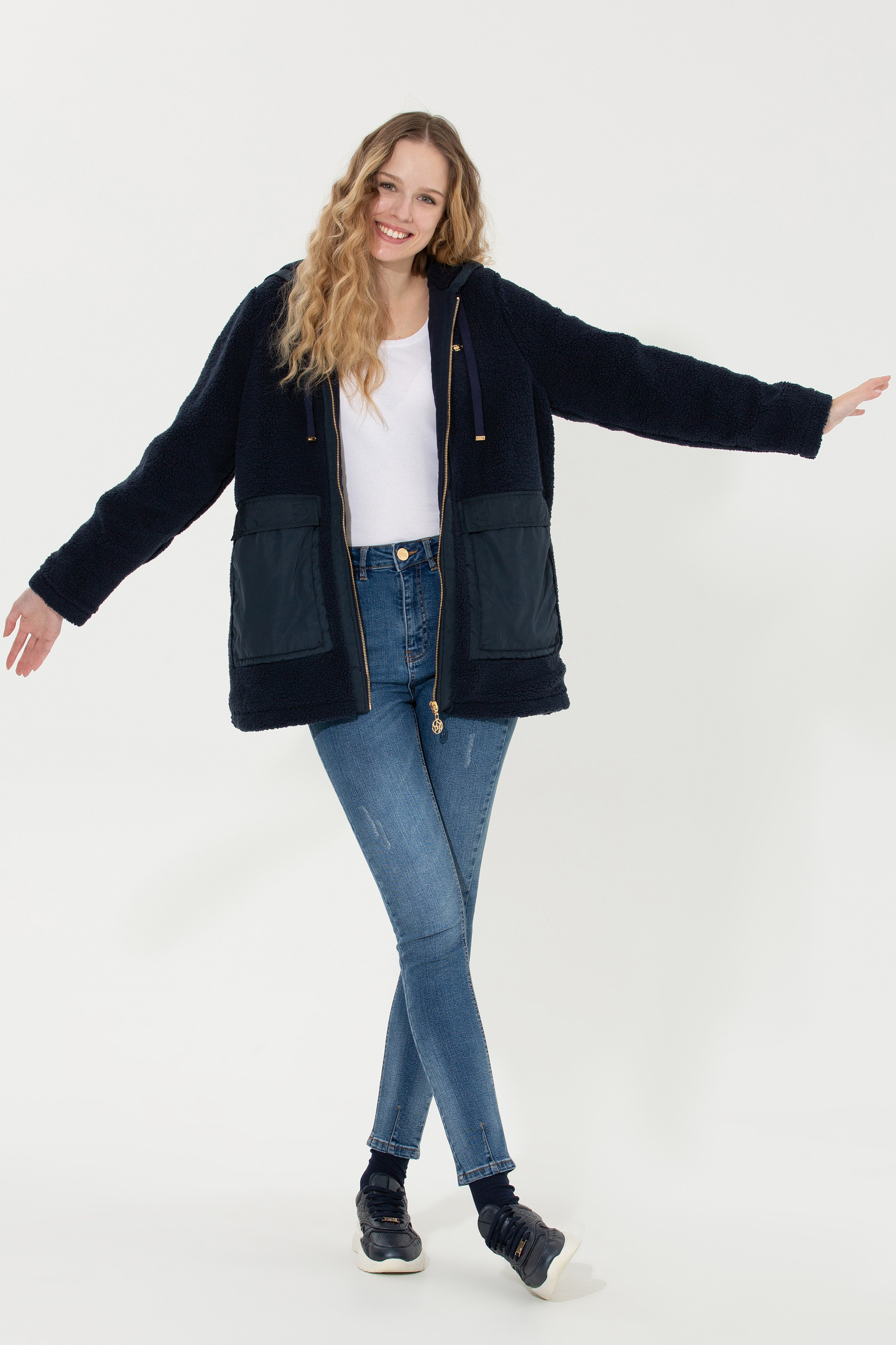 Kadın Mavi Skinny High Waist Fit Jean Pantolon - Image 1