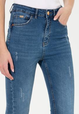 Kadın Mavi Skinny High Waist Fit Jean Pantolon - 50257689001