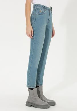 Kadın Yeşil Jean Pantolon - 50257882002