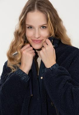 Kadın Lacivert Fermuarlı Sweatshirt - 50255042004