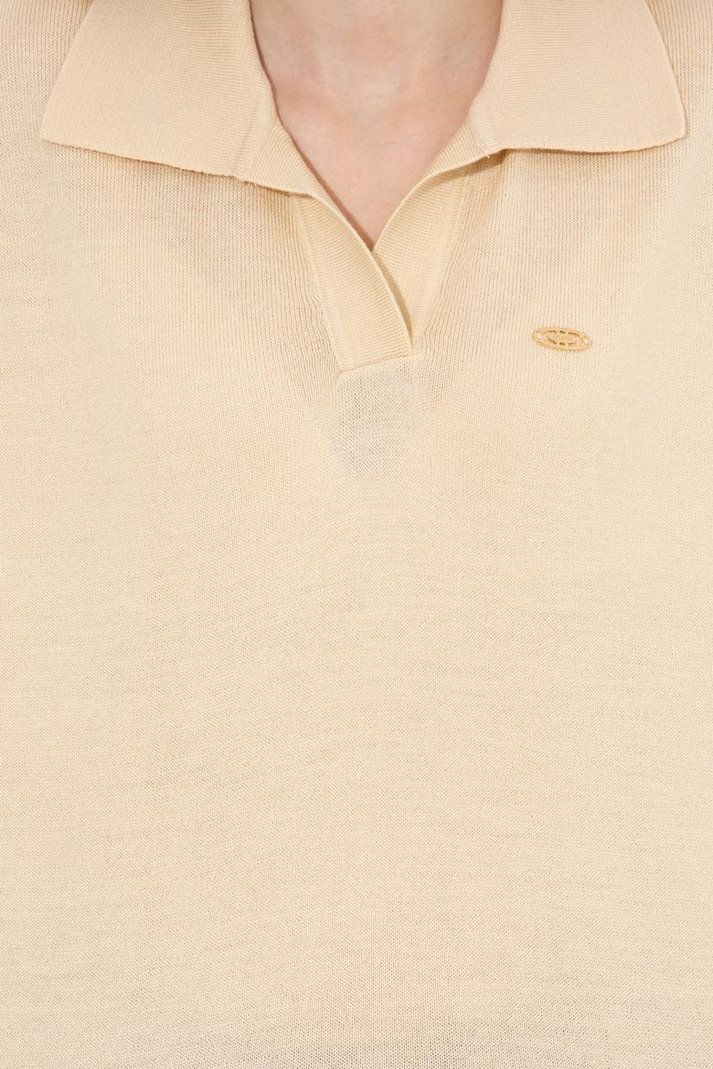 Kadın Krem Melanj Kazak - 50253704011