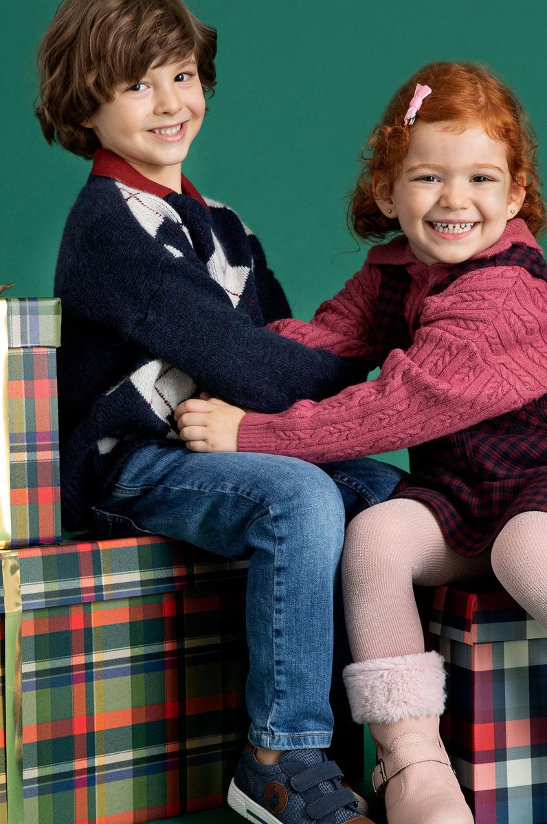 Erkek Çocuk Lacivert Bisiklet Yaka Triko Kazak