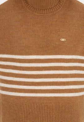 Kadın Camel Melanj Balıkçı Yaka Kazak - 50257804012