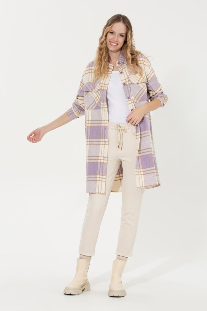 Kadın Lila Dokuma Elbise