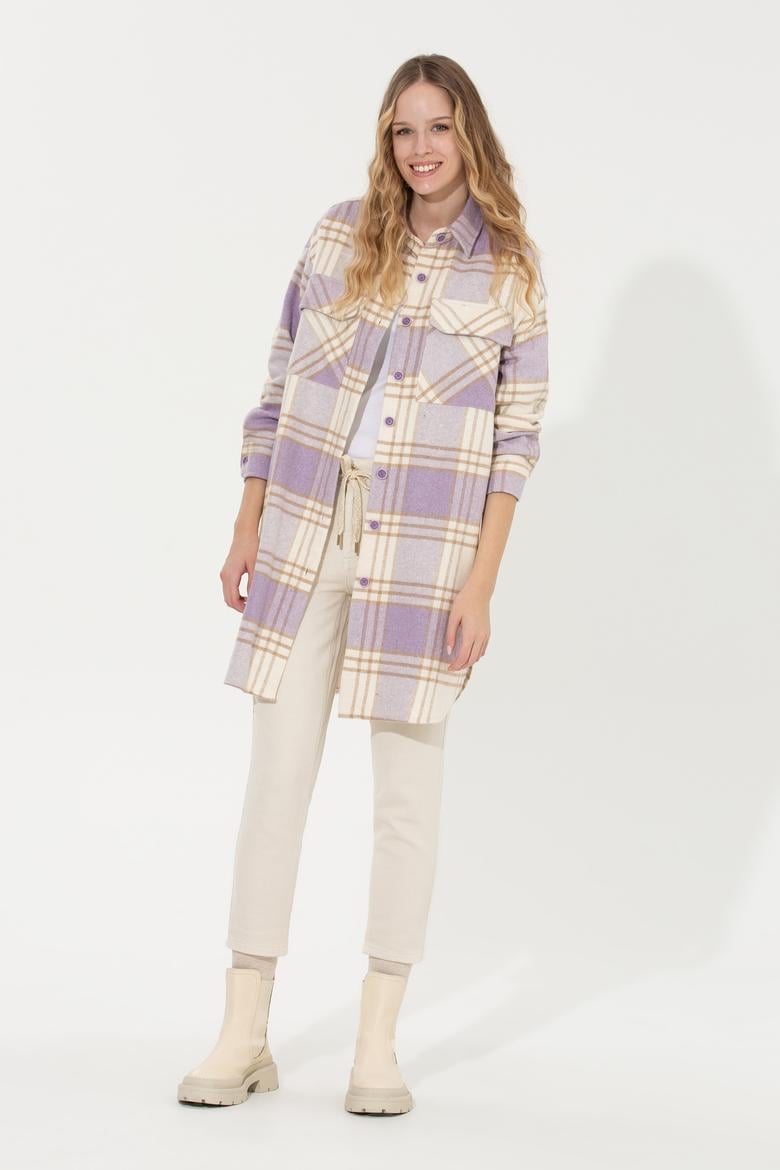 Kadın Lila Dokuma Elbise - 50259304022