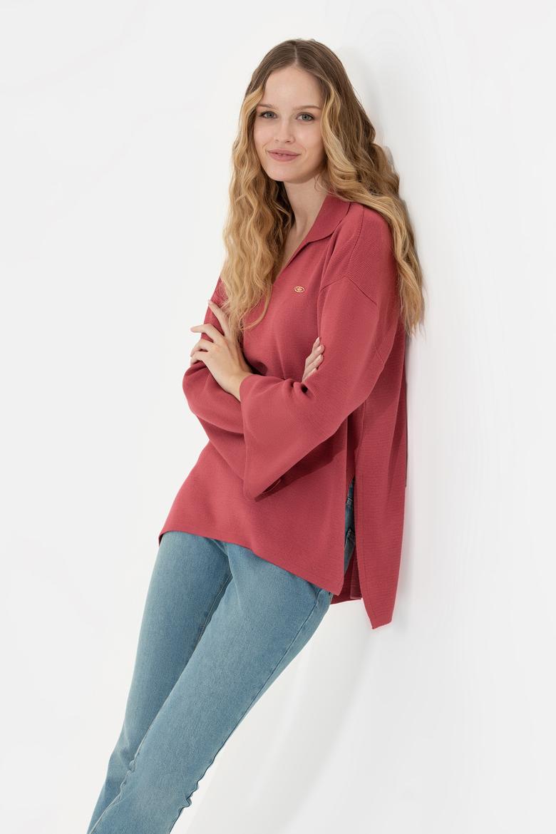 Kadın Pembe Kazak - 50259655013