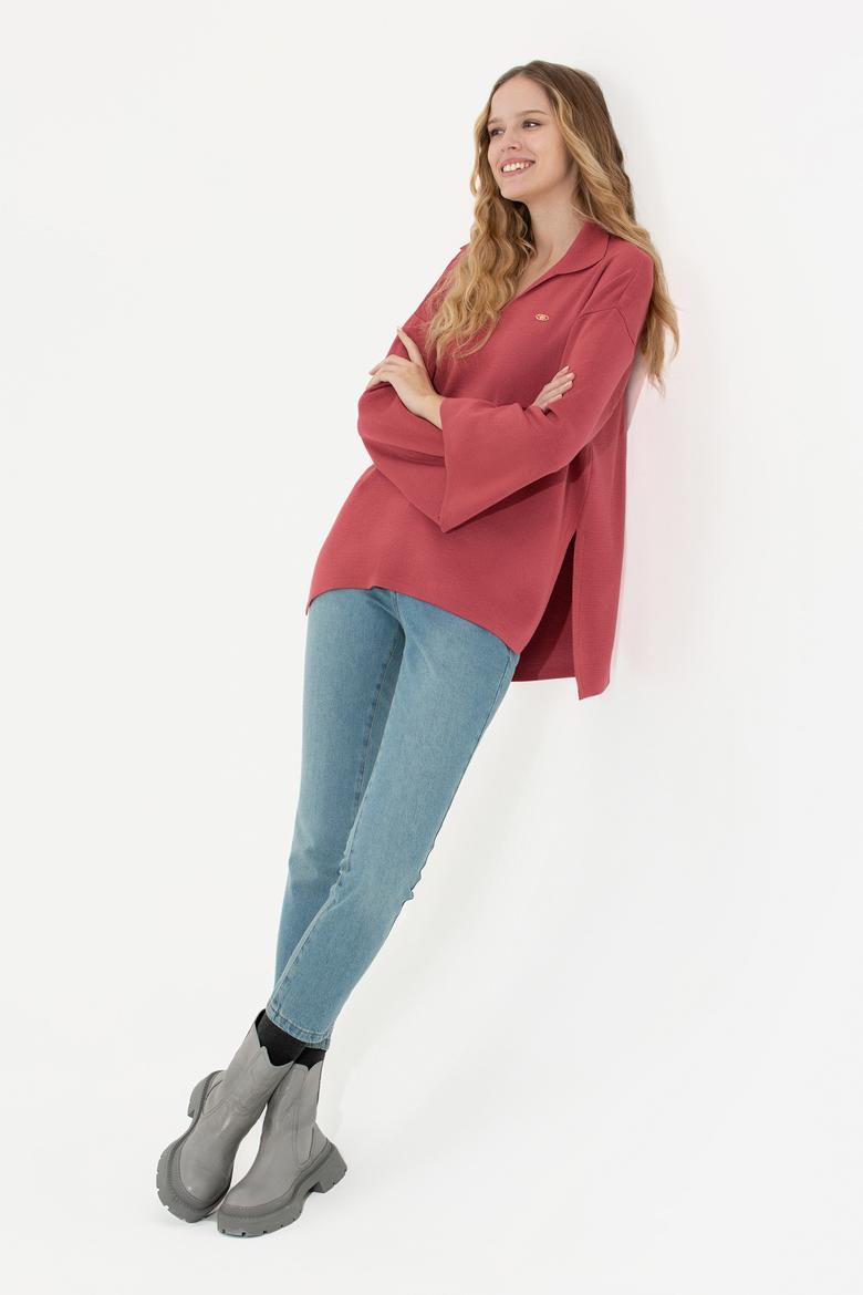 Kadın Pembe Kazak - 50259655013