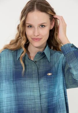 Kadın Yeşil Uzun Kollu Gömlek - 50256989005