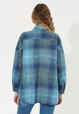 Kadın Yeşil Uzun Kollu Gömlek - 50256989005