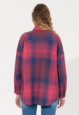 Kadın Vişne Uzun Kollu Gömlek - 50256989012