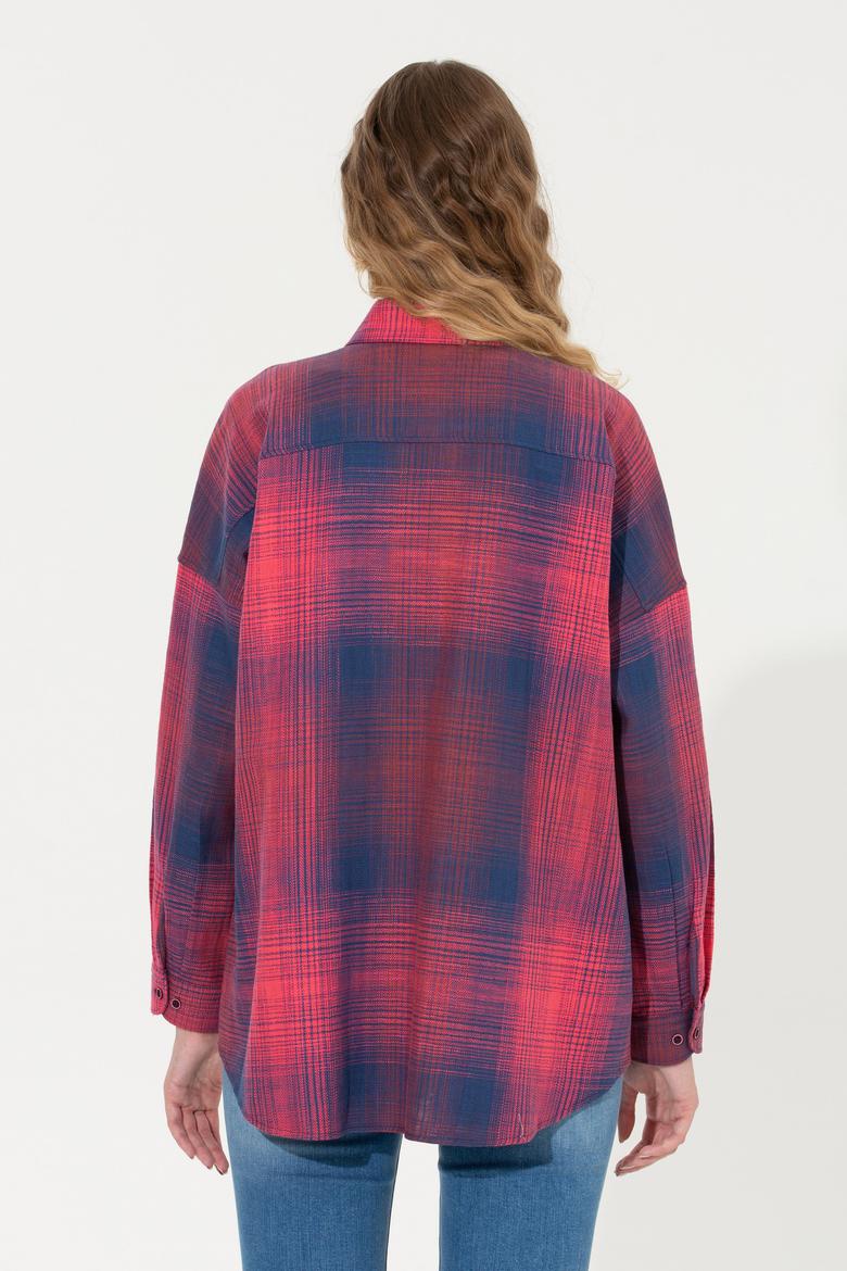 Kadın Vişne Uzun Kollu Gömlek - 50256989012