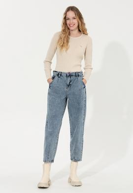 Kadın Krem Melanj Kazak - 50253007043