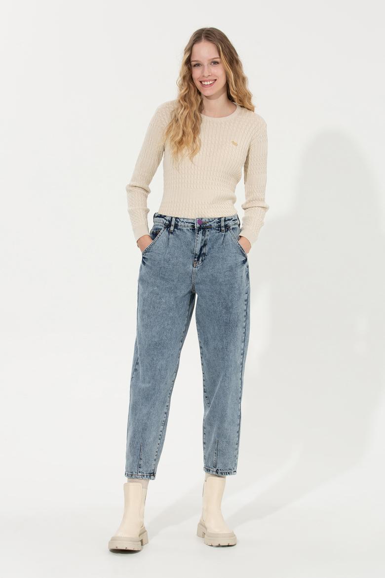 Kadın Krem Melanj Kazak - 50253007043