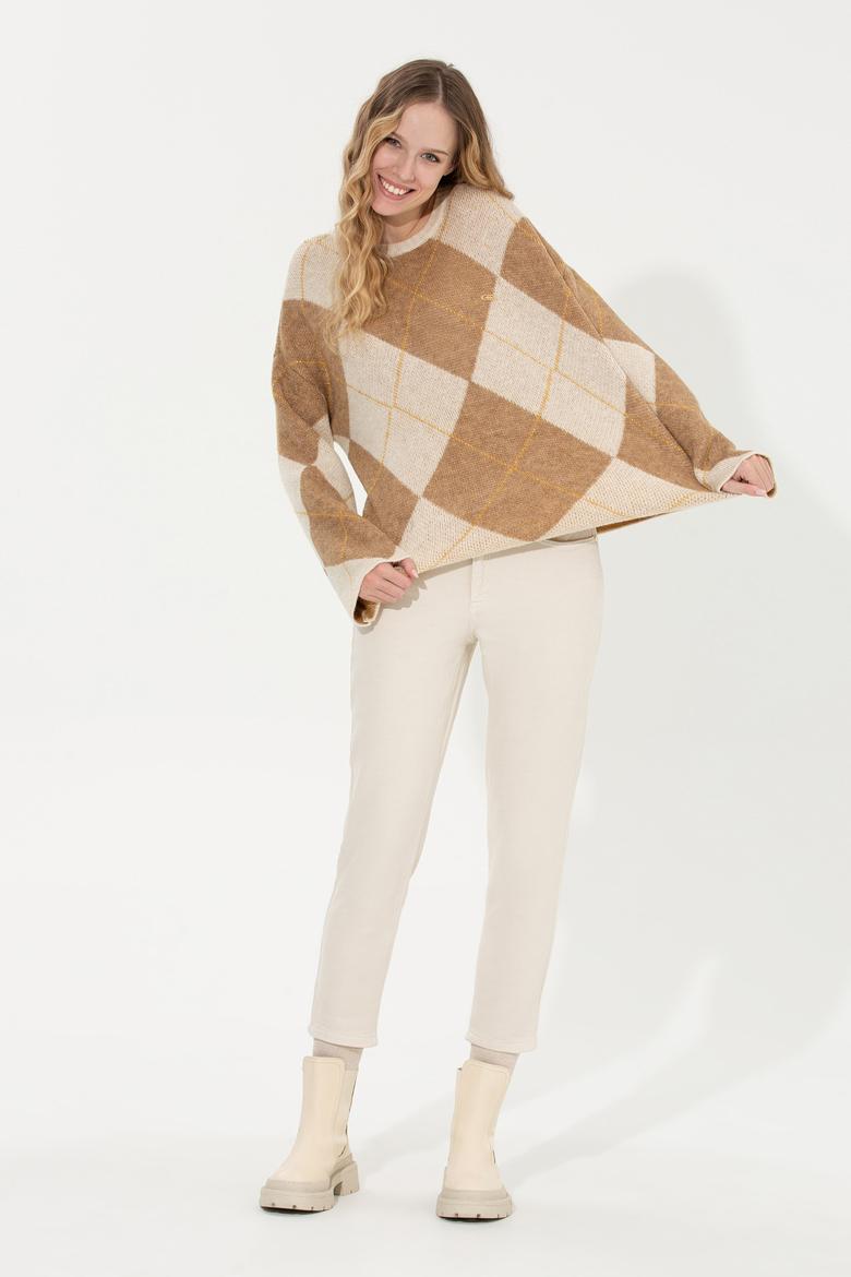 Kadın Camel Melanj Kazak - 50254359011