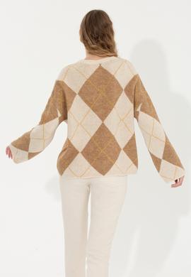 Kadın Camel Melanj Kazak - 50254359011