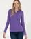 Kadın Violet Basic Polo Yaka Sweatshirt