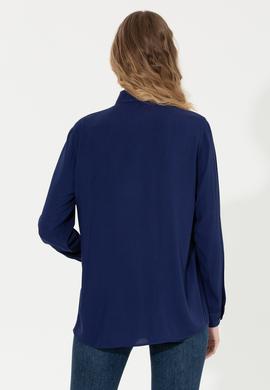Kadın Lacivert Uzun Kollu Gömlek - 50262295011