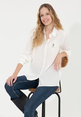 Kadın Ekru Uzun Kollu Gömlek - 50262295002