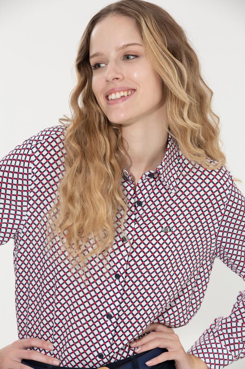 Kadın Kırmızı Uzun Kollu Gömlek