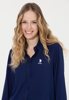 Kadın Lacivert Uzun Kollu Gömlek - 50262295011