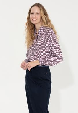 Kadın Kırmızı Uzun Kollu Gömlek - 50262299002