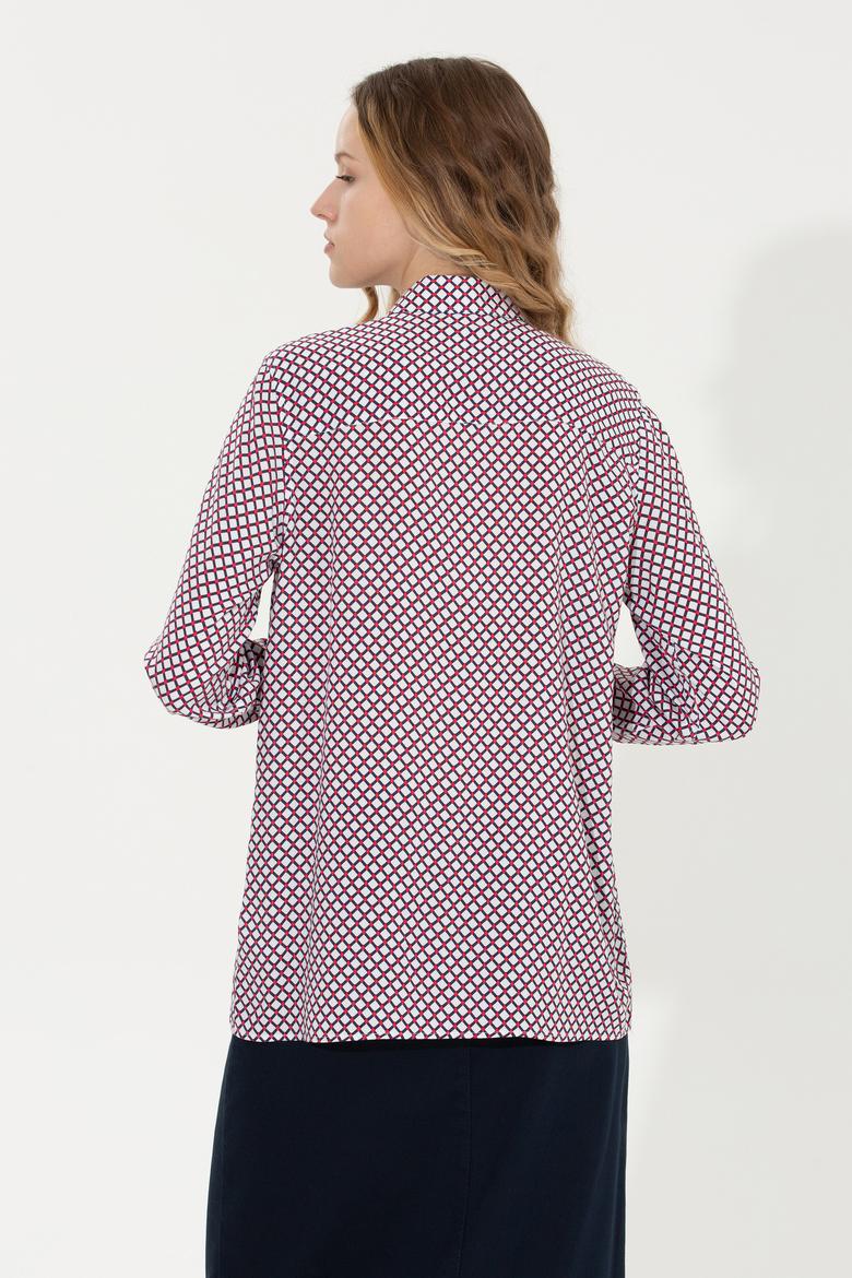 Kadın Kırmızı Uzun Kollu Gömlek - 50262299002