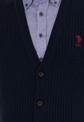 Erkek Lacivert Basic Triko Hırka - 50253442005