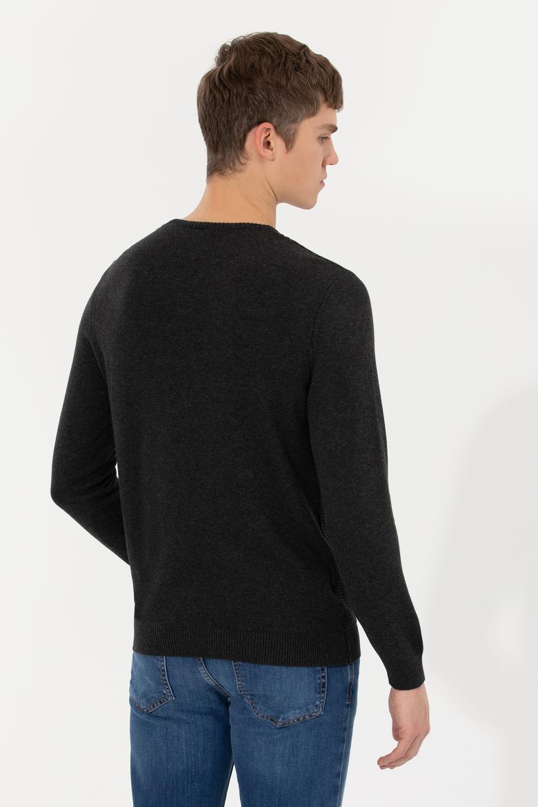 Erkek Antrasit Melanj Kazak - 50256256038