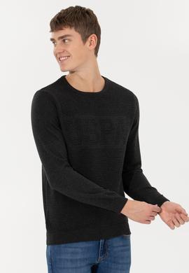 Erkek Antrasit Melanj Kazak - 50256256038