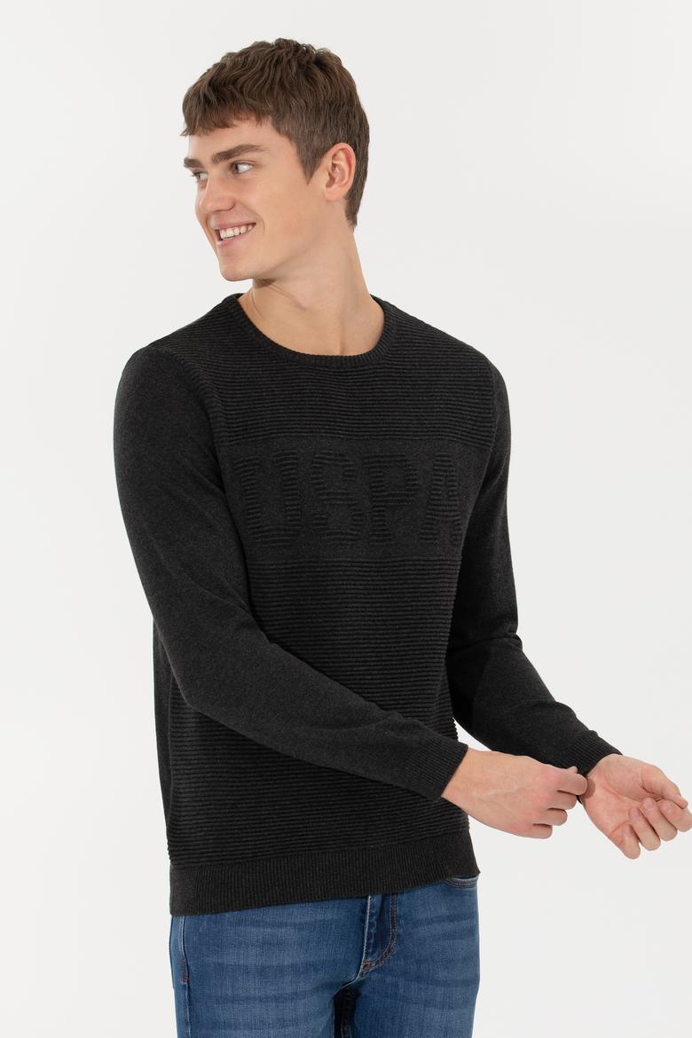 Erkek Antrasit Melanj Kazak - 50256256038