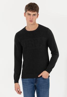 Erkek Antrasit Melanj Kazak - 50256256038