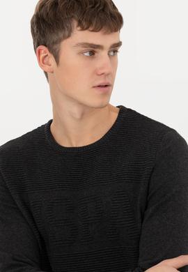 Erkek Antrasit Melanj Kazak - 50256256038