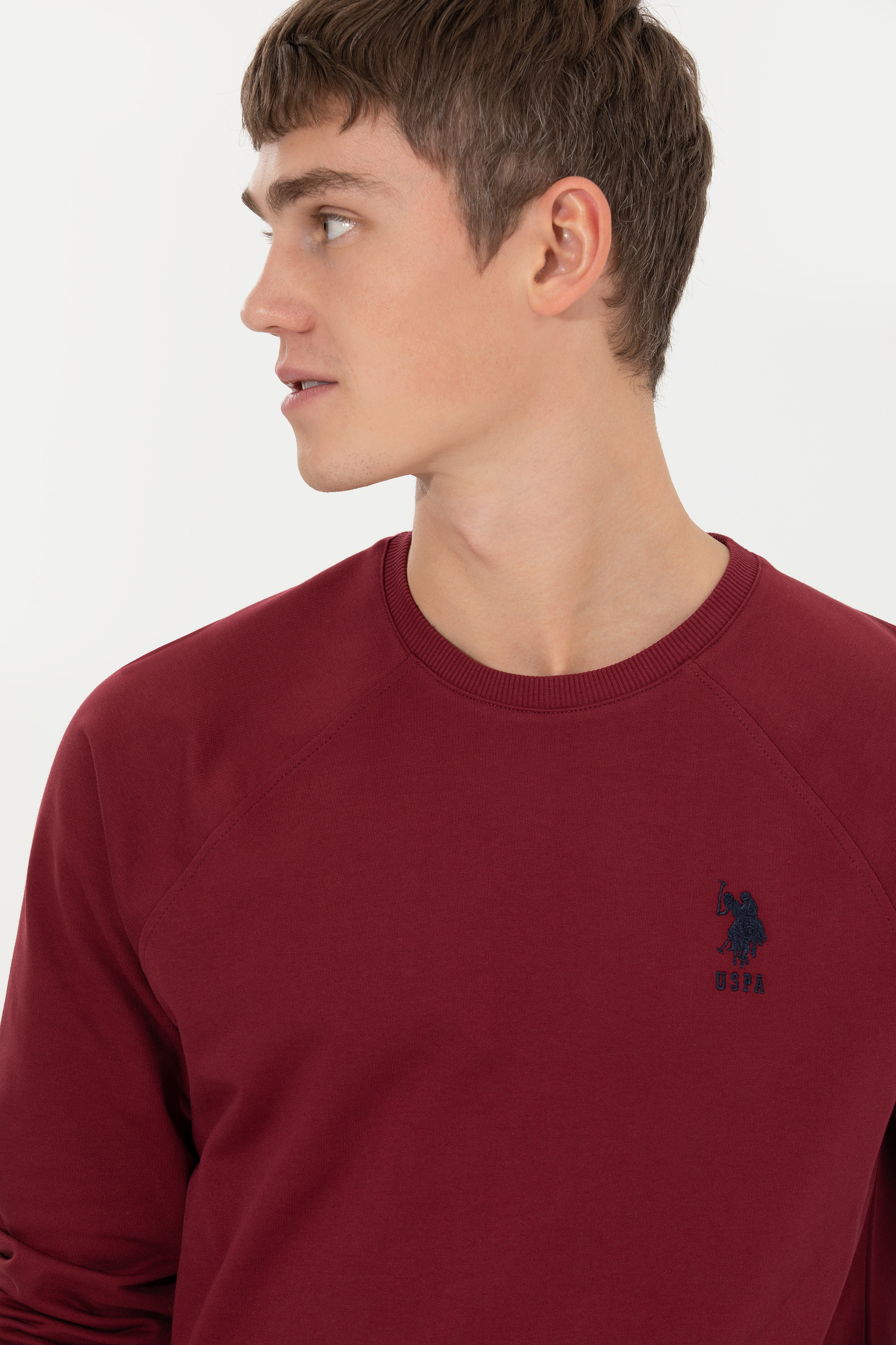 Erkek Vişne Basic Sweatshirt