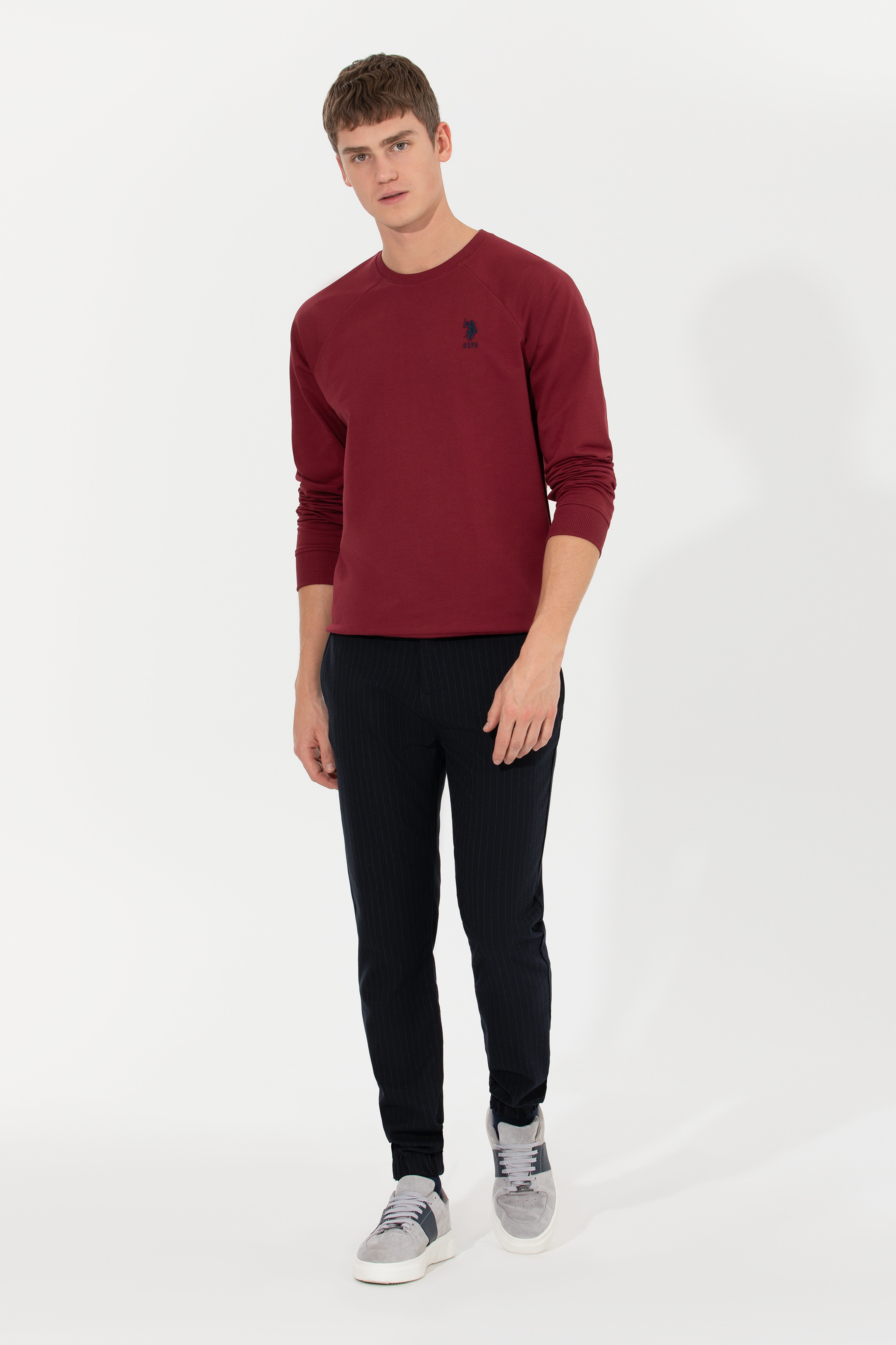 Erkek Vişne Basic Sweatshirt