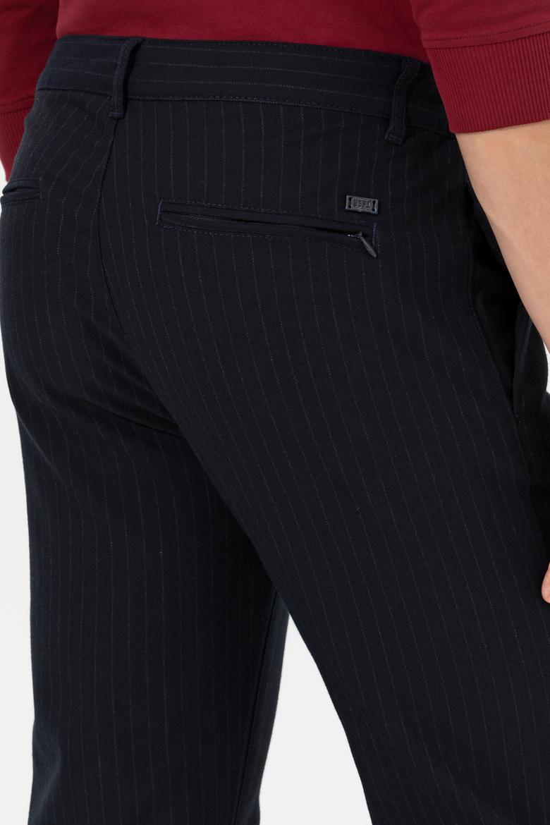 Erkek Lacivert Kanvas Pantolon - 50256594018